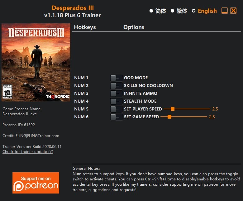 Трейнер +6 для версии 1.1.18 от FLiNG