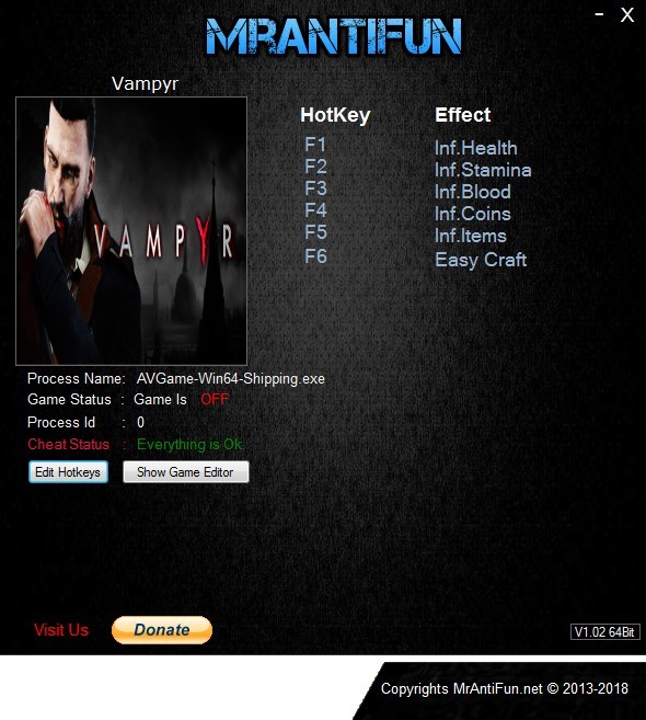 Трейнер +6 для версии 1.01 от MrAntiFun