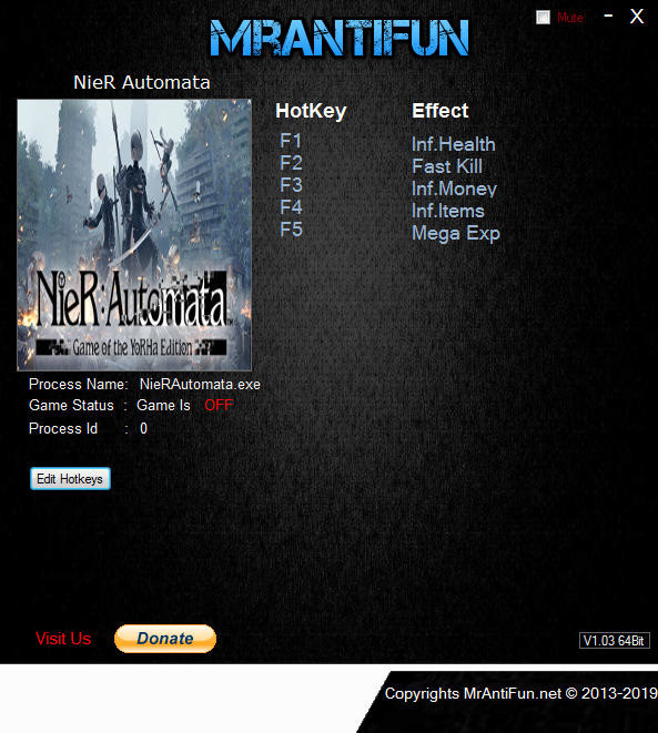 Трейнер +5 для версии 1.02 от MrAntiFun
