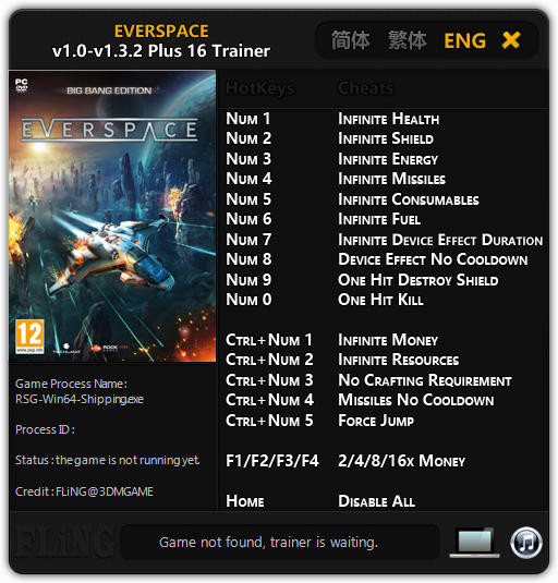 Трейнер +16 для версии 1.3.2 от FLiNG