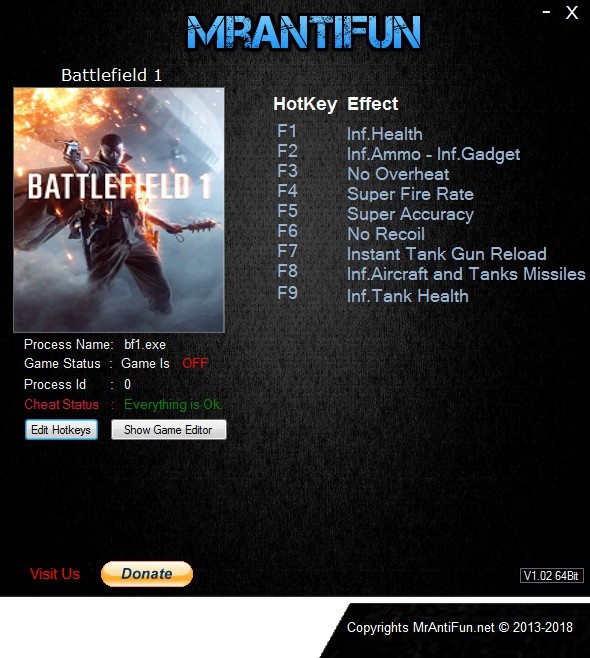 Трейнер +10 для версии 20401 от MrAntiFun