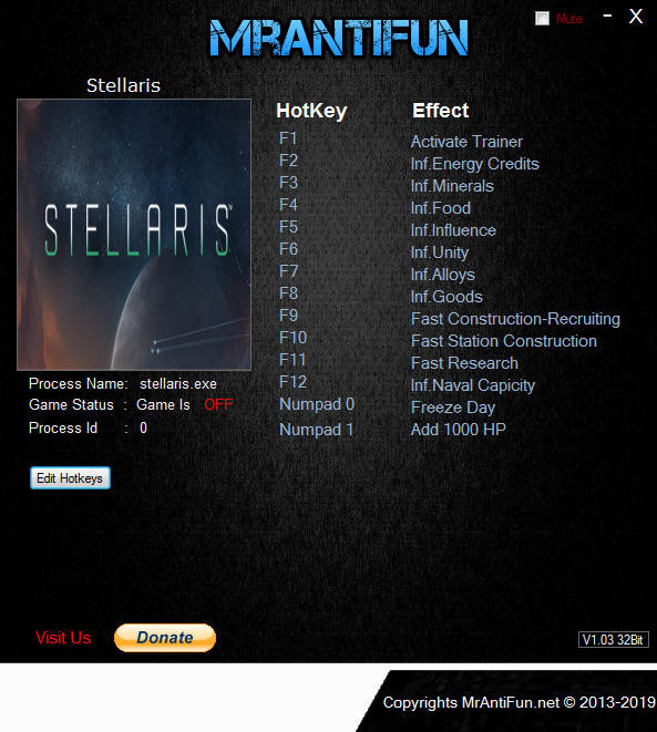 Трейнер +14 для версии 2.2.7 от MrAntiFun