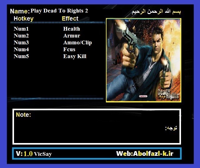 Трейнер +5 для версии 1.0 от Abolfazl.k