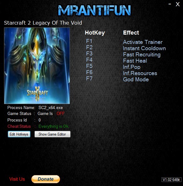 Трейнер +6 для версии 4.3.2.65384: x64 от MrAntiFun