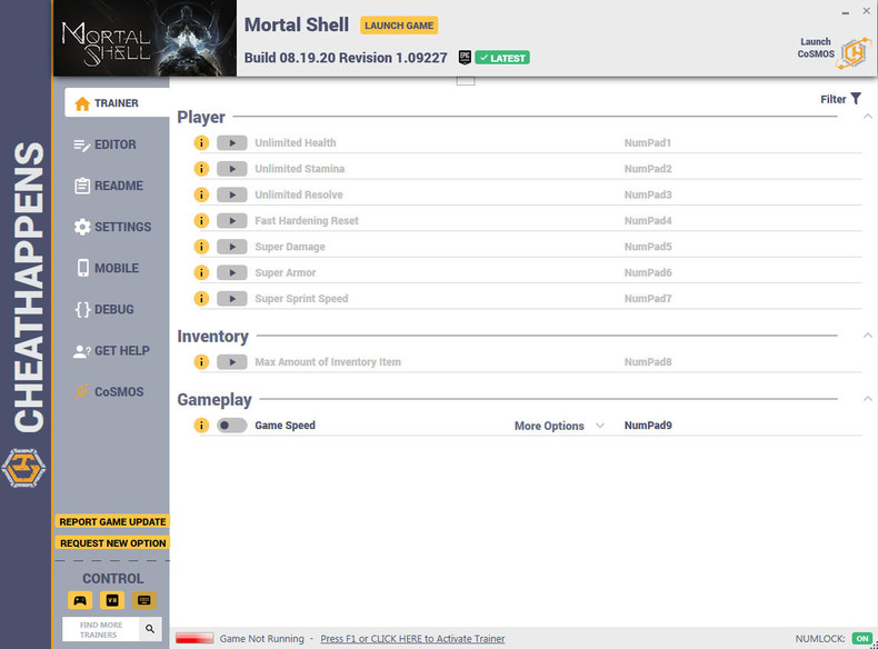 Трейнер +11 для версии Build 08.19.20 Revision 1.09227 от CheatHappens.com