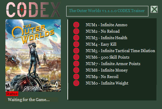 Трейнер +10 для версии 1.1.1.0 от CODEX