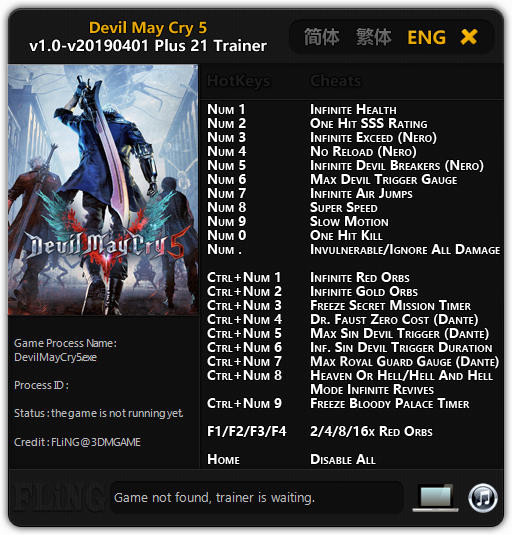 Трейнер +21 для версии 1.0 от 01.04.2019 от FLiNG