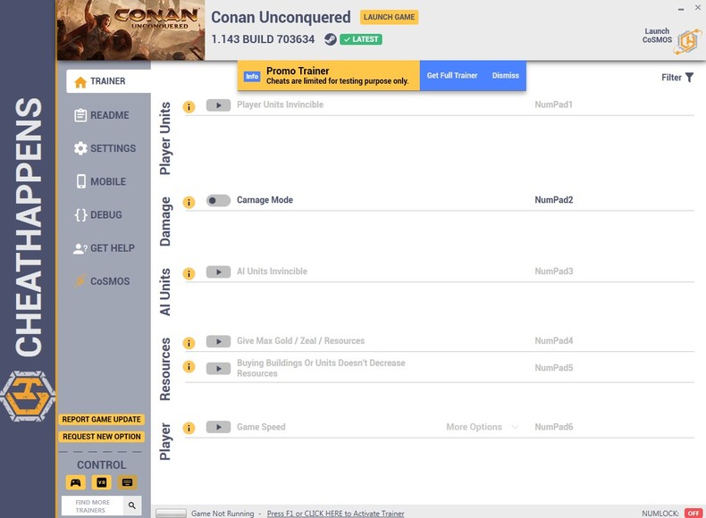 Трейнер +5 для версии 1.143 BUILD 703634 от CheatHappens.com