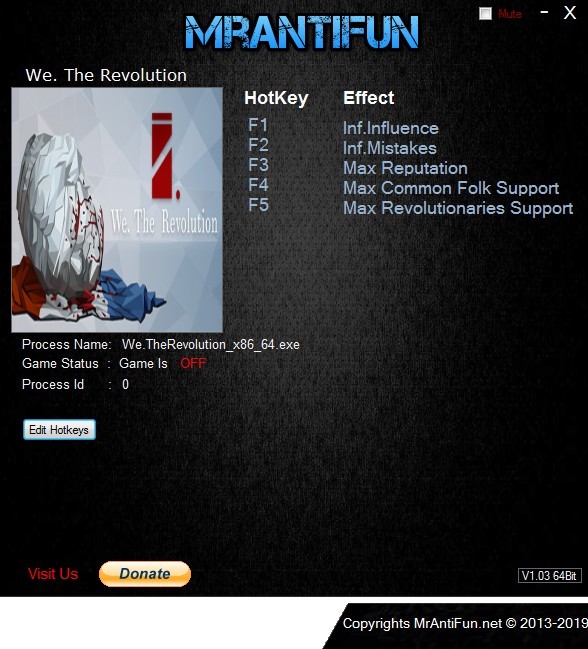 Трейнер +5 для версии 1.00 от MrAntiFun