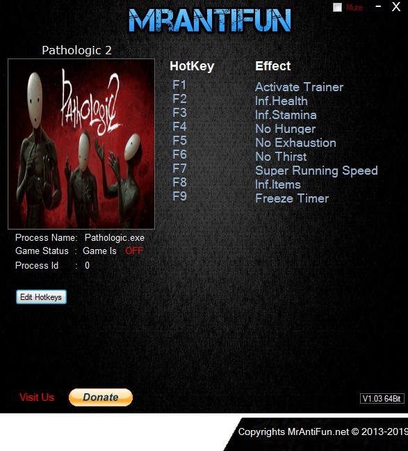 Трейнер +8 для версии 1.00 от MrAntiFun