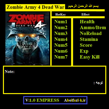 Трейнер +7 для версии 2.02 от Abolfazl.k
