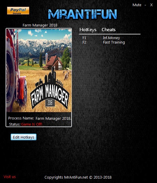 Трейнер +2 для версии 1.0.20180410.1 от MrAntiFun