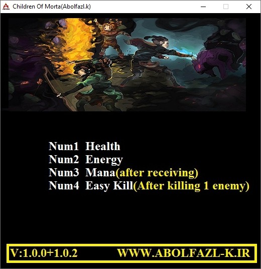 Трейнер +4 для версий 1.0 - 1.0.2 от Abolfazl.k