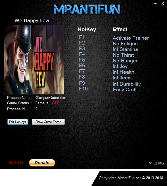 Трейнер +9 для версии 1.1.69866 от MrAntiFun