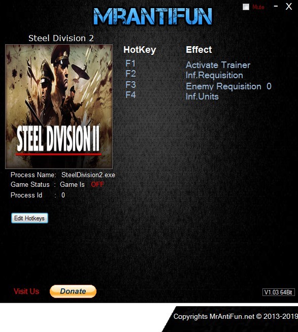 Трейнер +2 для версии 21263 от MrAntiFun