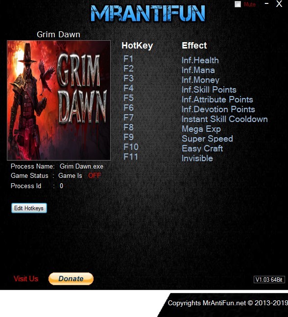 Трейнер +11 для версии 1.1.3.0 от MrAntiFun