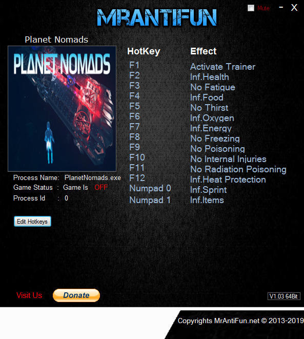 Трейнер +13 для версии 0.9.8.4 от MrAntiFun