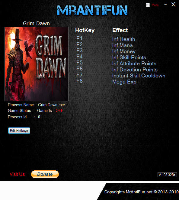 Трейнер +8 для версии 1.1.0.1 от MrAntiFun