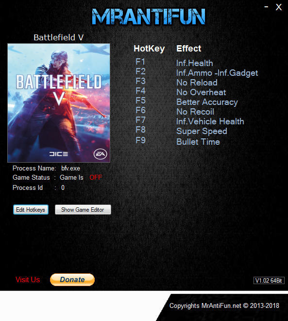 Трейнер +10 для верси 22820 от MrAntiFun