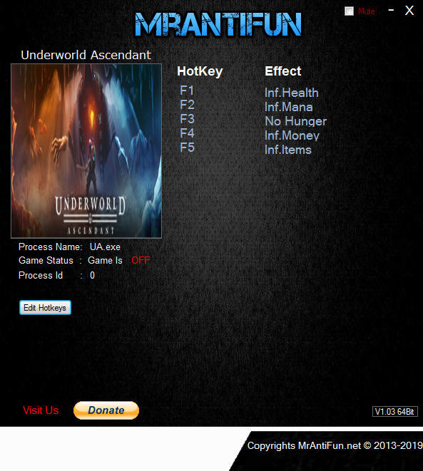 Трейнер +5 для версии 0.3.23299 от MrAntiFun