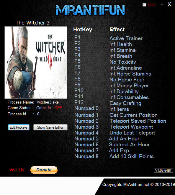 Трейнер +24 для версии 1.32 от MrAntiFun