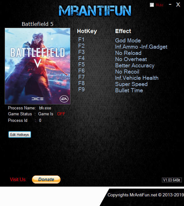 Трейнер +10 для версии 25406 от MrAntiFun