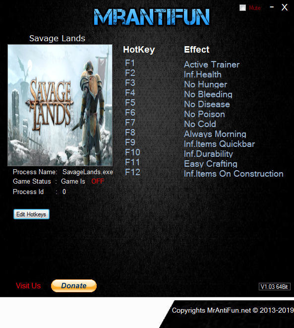 Трейнер +11 для версии 0.9.1 Build 46 от MrAntiFun