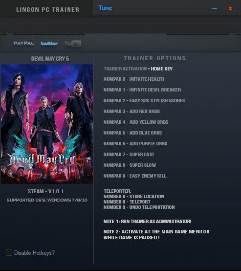 Трейнер +12 для версии 1.0.1 от LinGon