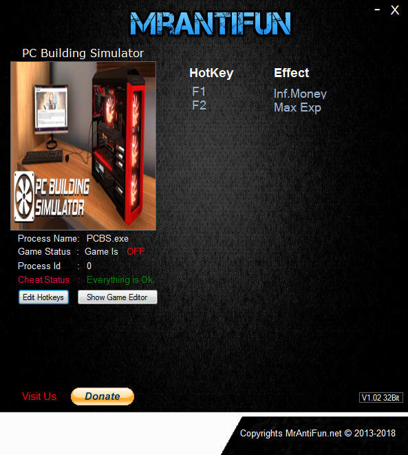 Трейнер +2 для версии 0.8.0.3 от MrAntiFun