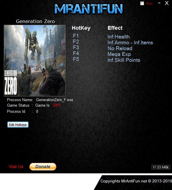 Трейнер +6 для версии от 14.06.2019 от MrAntiFun