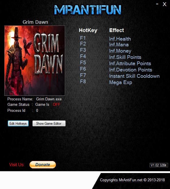 Трейнер +8 для версии 1.0.7.0 от MrAntiFun