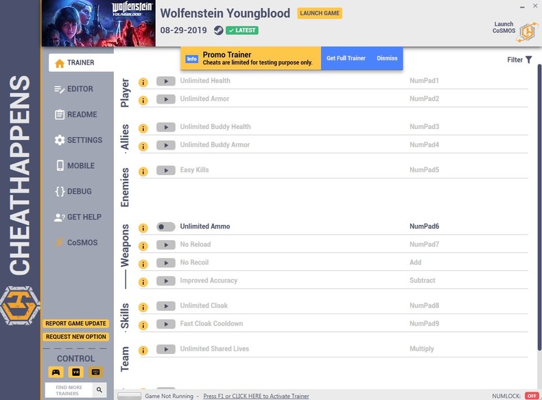 Трейнер +16 для версии STEAM (08.29.2019) от CheatHappens.com