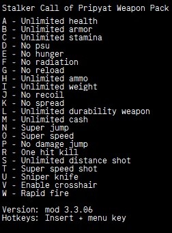 Трейнер +22 для версии Weapon Pack: 3.3.06 от LIRW / GHL