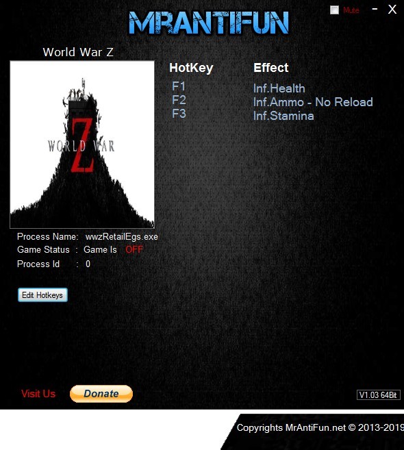 Трейнер +4 для версии 0.1 от MrAntiFun