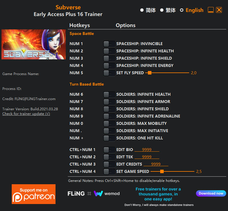 Трейлер +16 для версии Early Access от 28.03.2021 от FLiNG