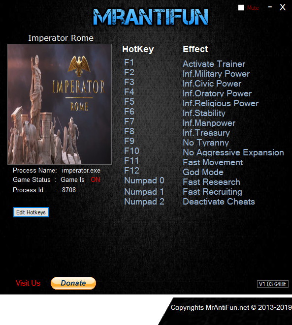 Трейнер +13 для версии 1.0 от MrAntiFun