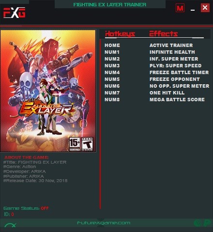 Трейнер +8 для версии 1.1.1 от FutureX