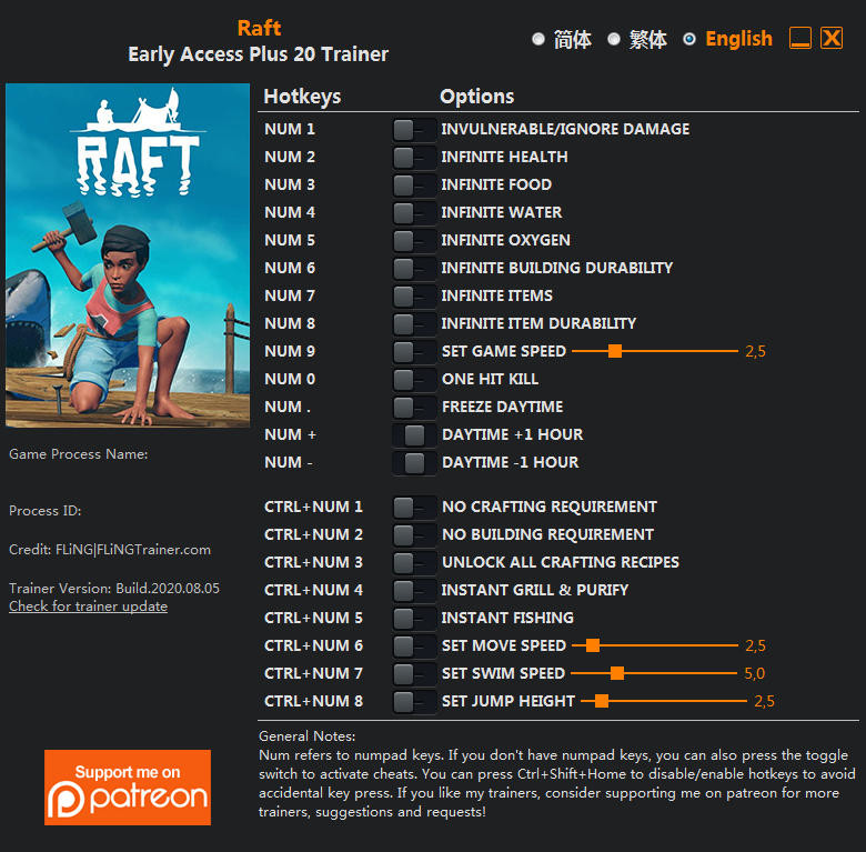Трейнер +20 для версии Early Access Update 11 от FLiNG