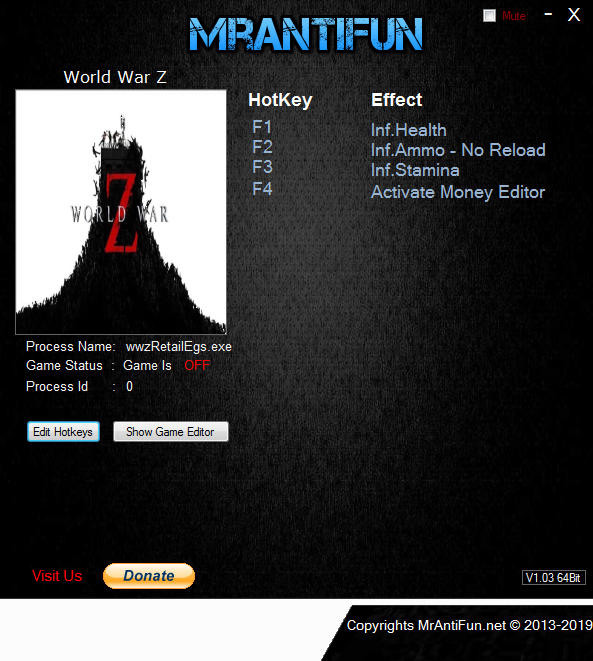 Трейнер +5 для версии 0.1.4600640 от MrAntiFun