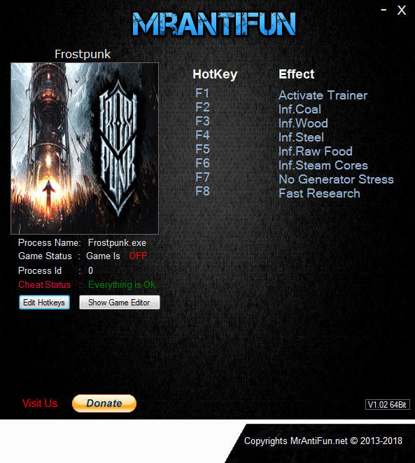Трейнер +12 для версии 1.1.0 от MrAntiFun