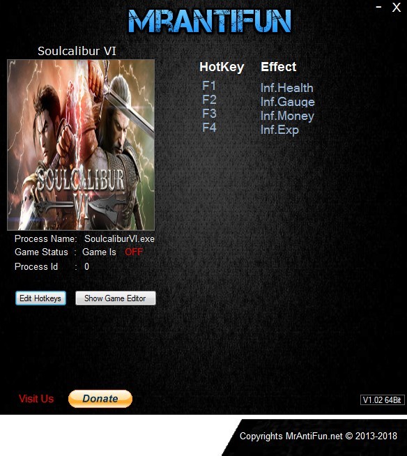 Трейнер +4 для версии 1.0.01 от MrAntiFun