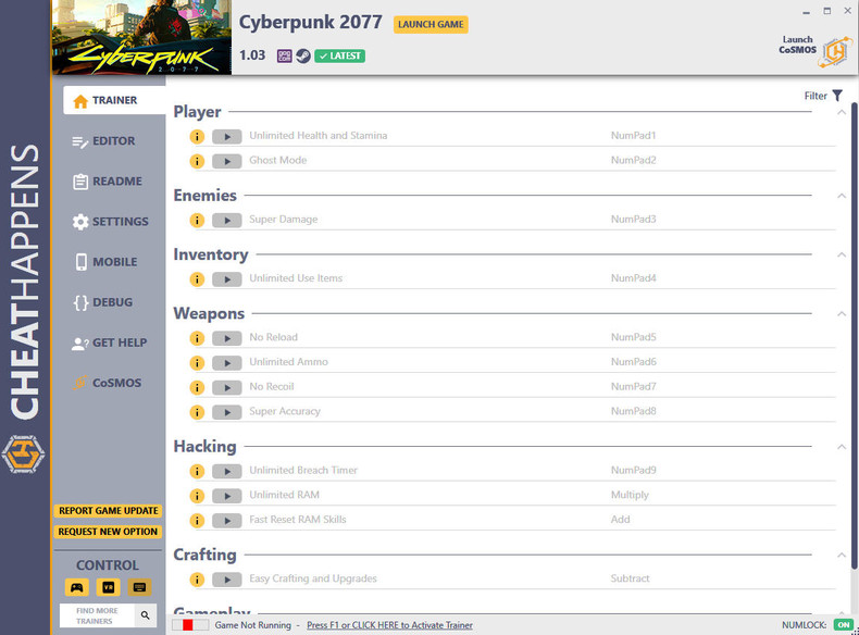 Трейнер +47 для версии 1.03 от CheatHappens.com