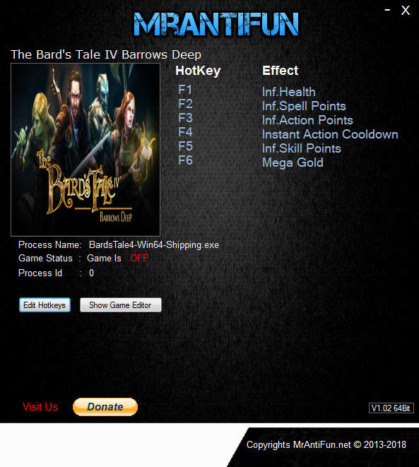 Трейнер +6 для версии 4.18.3 от MrAntiFun