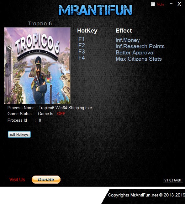 Трейнер +4 для версии 1.00 от MrAntiFun