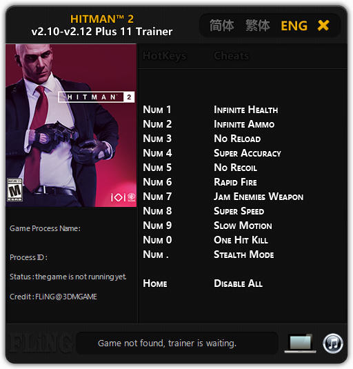 Трейнер +11 для версии 2.12 от FLiNG