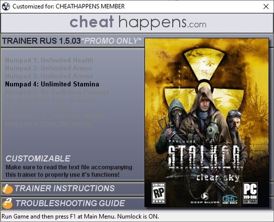 Трейнер +9 для версии 1.5.03 от CheatHappens.com