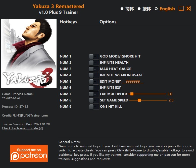 Трейнер +9 для версии 1.0 от FLiNG