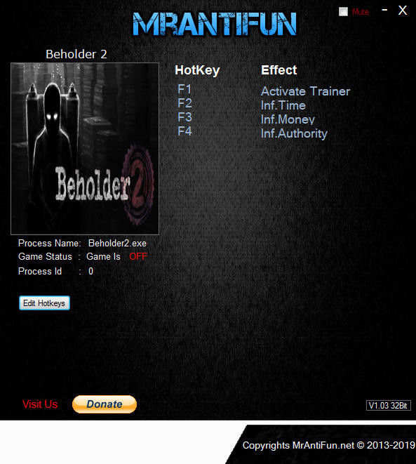 Трейнер +3 для версии от 12.06.2019 от MrAntiFun