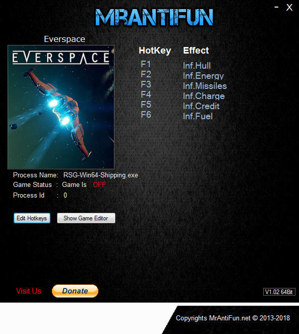 Трейнер +6 для версии 1.3.3.36369 от MrAntiFun