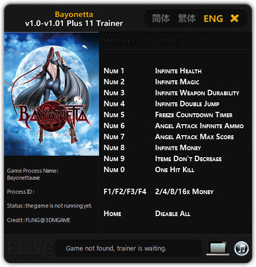 Трейнер +11 для версий 1.0 - 1.01 от FLiNG